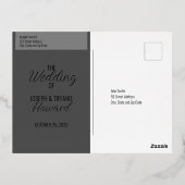 Hochzeitskarte Folien Feiertagspostkarte (Rückseite)