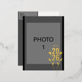 Hochzeitskarte Folien Feiertagspostkarte (Vorderseite/Rückseite)