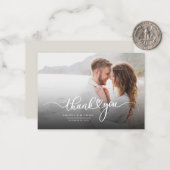 Hochzeitskarte Foto mit handgeschriebenem Dankesch Mitteilungskarte (Vorderseite/Rückseite Beispiel)