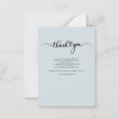 Hochzeitskarte Foto mit handgeschriebenem Dankesch Mitteilungskarte (Rückseite)