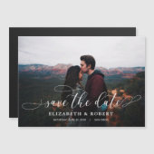 Hochzeitskarte Foto Save the Date Magnetkarte (Vorne/Hinten)