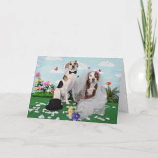 Hochzeitskarte, Foto von 2 Hunden am Hochzeitstag Karte