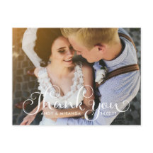 Hochzeitskarte Fotokarte Postkarte Elegante Einmal