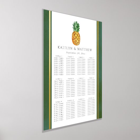 Hochzeitskarte für Ananas Foliendrucke (Ablage )