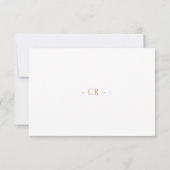 Hochzeitskarte für Aquarellgoldfolien RSVP Karte (Rückseite)