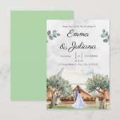 Hochzeitskarte für Berggipfel Einladung (Vorne/Hinten)