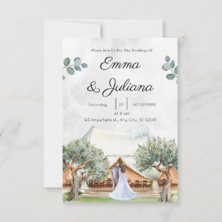 Hochzeitskarte für Berggipfel Einladung