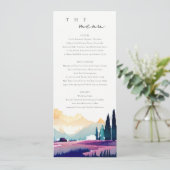 Hochzeitskarte für Berglandschaften Einladung (Stehend Vorderseite)