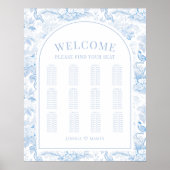 Hochzeitskarte für Blauporzellan Poster (Vorne)