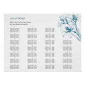 Hochzeitskarte für Blue Lily Kontur Poster (Vorderseite)
