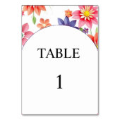 Hochzeitskarte für Blumenbeete Tischnummer (Vorderseite)