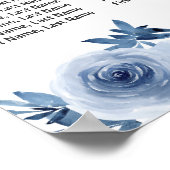 Hochzeitskarte für Bohemische Blütenblüten Poster (Ecke)