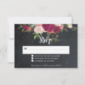 Hochzeitskarte für Boho floral RSVP Karte (Vorderseite)