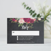 Hochzeitskarte für Boho floral RSVP Karte (Stehend Vorderseite)