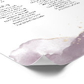 Hochzeitskarte für Burgund-Flora Poster (Ecke)