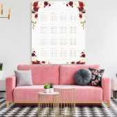 Hochzeitskarte für Burgund Pink Saffron Leinwanddruck (Insitu (Wohnzimmer))