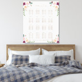 Hochzeitskarte für Burgund Pink Saffron Leinwanddruck (Insitu (Schlafzimmer))