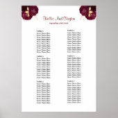 Hochzeitskarte für Burgund und Gold Poster (Vorne)