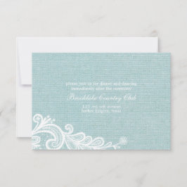 Hochzeitskarte für Burlap und Lace Einladung