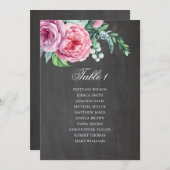 Hochzeitskarte für Chalkboard. Boho-Tabellenplan Einladung (Vorne/Hinten)