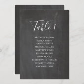 Hochzeitskarte für Chalkboard. Moderner Tisch Einladung (Vorne/Hinten)