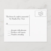 Hochzeitskarte für Chalkboard-UAWG Einladungspostkarte (Rückseite)