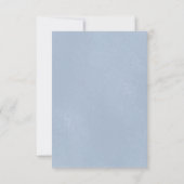 Hochzeitskarte für das blaue Blumenfloral-Wappen RSVP Karte (Rückseite)