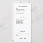 Hochzeitskarte für das blaue Wasser der grünen Flo (Rückseite)