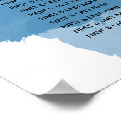 Hochzeitskarte für das blaue Wasser des Strandes Poster (Ecke)