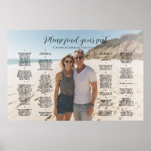 Hochzeitskarte für das elegante Alphabetische Foto Poster