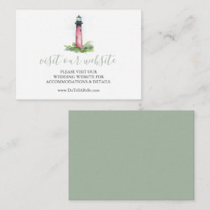 Hochzeitskarte für das Leuchtturm Begleitkarte