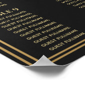 Hochzeitskarte für das Schwarze Königliche Mittela Poster (Ecke)