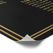 Hochzeitskarte für das Schwarze Königliche Mittela Poster (Ecke)