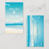 Hochzeitskarte für das Tropical Beach Begleitkarte (Vorne/Hinten)