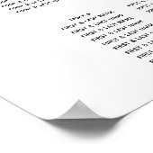 Hochzeitskarte für den Boarding des Zielortes Poster (Ecke)