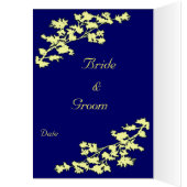 Hochzeitskarte für den Elfenbeinfloral-Deko (Innen (Links))