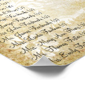 Hochzeitskarte für den Rotherz-Damast Poster (Ecke)