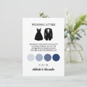 Hochzeitskarte für die blaue Küste Einladung (Stehend Vorderseite)