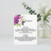 Hochzeitskarte für die Blumenplatte Einladung (Stehend Vorderseite)