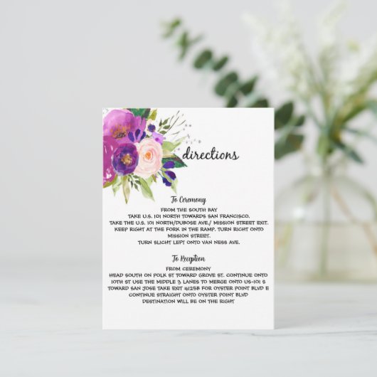 Hochzeitskarte für die Blumenplatte Einladung (Stehend Vorderseite)