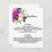 Hochzeitskarte für die Blumenplatte Einladung (Vorne/Hinten)