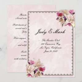 Hochzeitskarte für die Hochzeitskarte "White Lly F Einladung