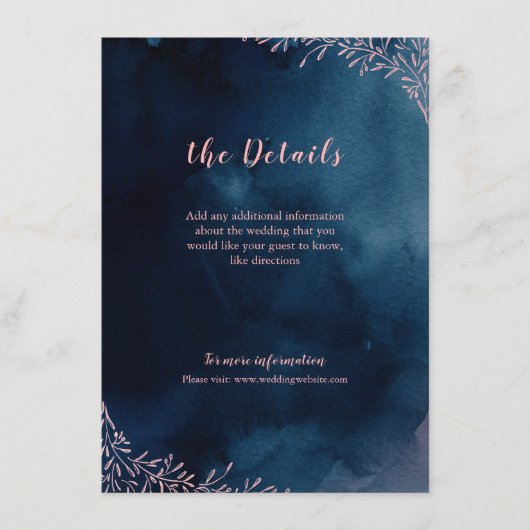 Hochzeitskarte für die Hochzeitsnacht Begleitkarte (Vorderseite)