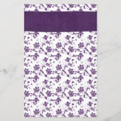 Hochzeitskarte für die Lila Blütenblume (Rückseite)