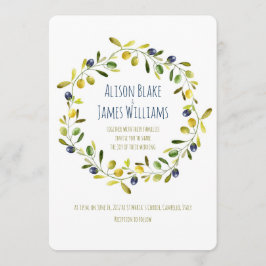 Hochzeitskarte für die Olive Branch Einladung