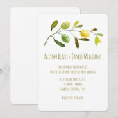 Hochzeitskarte für die Olive Branch Einladung (Vorne/Hinten)