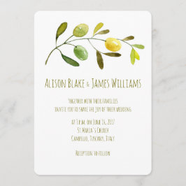 Hochzeitskarte für die Olive Branch Einladung