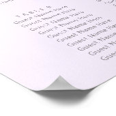 Hochzeitskarte für die PastelSpring-Blume Poster (Ecke)