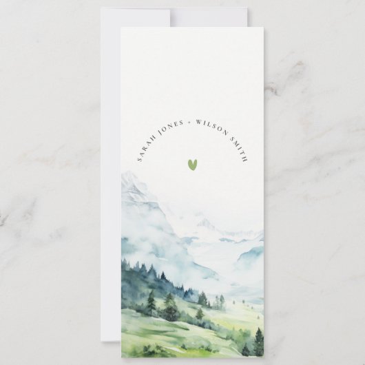 Hochzeitskarte für die Schneebergwelt Einladung (Rückseite)