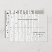 Hochzeitskarte für die Silberwolke RSVP Karte (Vorne/Hinten)